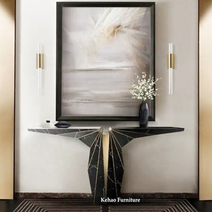 Foshan 가구 거실 세트 고급 금속 콘솔 테이블 현대 거울 복도 입구 콘솔 테이블 - Product Image 4