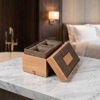 Boîte de rangement rectangulaire moderne en bois avec couvercle pour service à thé et emballage cadeau – Vente en gros usine