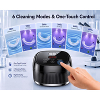 Meilleures ventes : Nettoyeur dentaire ultrasonique électrique 180 ml, 48 kHz, 6 modes, pour gouttières et appareils orthodontiques