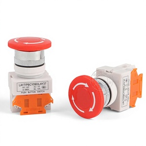 Botón de Paro de Emergencia Lay37 Tipo Hongo Normalmente Cerrado con Terminal de Tornillo de Aluminio IP40 Certificado CCC - Product Image 3