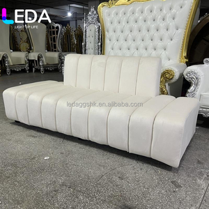 Canapé de mariage en velours doux à rayures blanches, nouveau design, directement de l'usine LEDA - Product Image 6