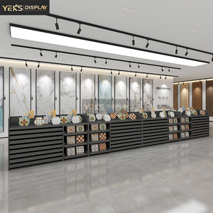 Yeks tùy chỉnh kim loại ngăn kéo hiển thị đứng Kệ gạch khảm đá mẫu kết hợp tủ trưng bày - Product Image 6