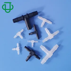 Ju 9.6Mm Zwart Polypropyleen Plastic Medische Slangen Prikkeldraad Drie Manieren Tee Quick Buis Connector