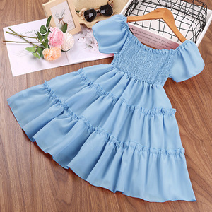 En gros blanc d'été enfants coréens robes de bal en mousseline de soie - Product Image 1