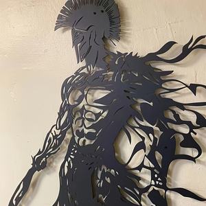 Decoración de Pared de Metal con Diseño de Guerrero Espartano, Arte de Héroe Griego Antiguo, Decoración para el Hogar, Sala de Estar, Fiesta Temática, Regalo Coleccionable - Product Image 4