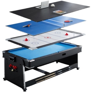 2025 más Popular de alta calidad 4 en 1 multifuncional 7 pies mesa de billar giratoria Snooker Air Hockey mesa de juego para la venta - Product Image 1