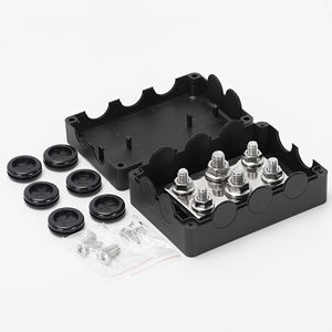 Barra de <span class=keywords><strong>Bus</strong></span> de cobre Rectangular, 500A, 48VDC, 4 x M8(5/16) y 2 x M10(3/8), pernos con cubierta, caja de barra de <span class=keywords><strong>Bus</strong></span> - Product Image 2