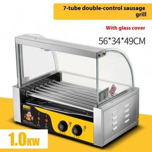 304 Stainless Steel Drum-type Electric <b>Heating</b> <b>Tube</b> Food Processing Countertop Sausage and Hot Dog Rolling Machine - Product Image 4