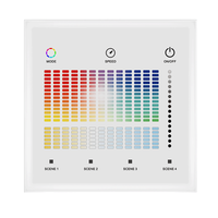 Console DMX512 murale à écran tactile Skydance T15-S 100-240VAC 1 zone avec télécommande RF pour éclairages LED RGB+CCT