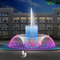 Fuente de agua con Control móvil para adultos, accesorio moderno con música, para bailar, programable con ordenador grande