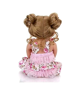 Poupée Reborn réaliste de 22 pouces en vinyle, avec accessoires de <span class=keywords><strong>biberon</strong></span> à tétine magnétique, pour filles, cadeau pour enfants - Product Image 3