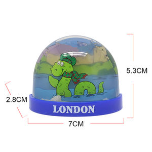 Half-Snow <strong>Globe</strong> Fridge Magnet - Cute 3D Cartoon Snake Design, Christmas Home Decor, <strong>Snowflake</strong> Refrigerator Sticker for Kids Gift - Product Image 2