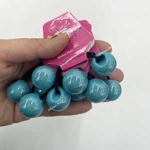 Coleteros JIRIS con Cuentas Grandes y Logotipo Personalizado, Elásticos para Cola de Caballo, con Bola Decorativa, Unisex, para Niñas Pequeñas - Product Image 5