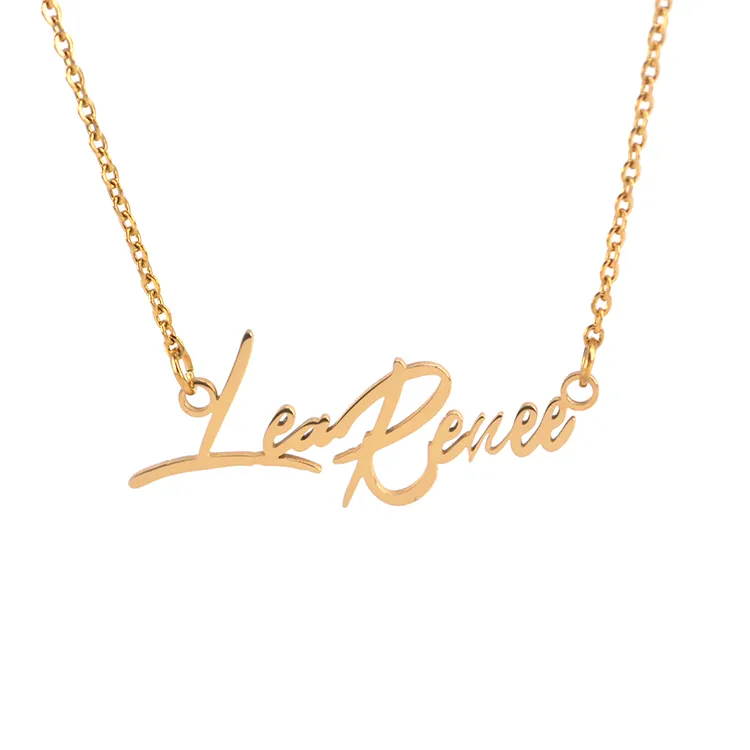 18k Gold plated Custom Personalized Kid's Nameplate Necklace For Child