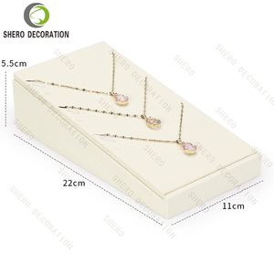 Beige Microfiber Jewellery Display Props Custom Size <b>Necklace</b> <b>Ring</b> Holder For Jewelry Showcase Customized Available - Product Image 6