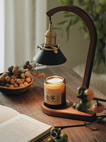 Lampe de fusion de cire enfichable en métal et en bois avec minuterie et veilleuse Installation de nettoyage de l'air