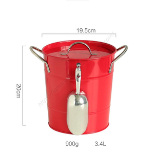 Seau à glace double paroi en acier inoxydable DD1647 avec couvercle et pince, idéal pour le champagne et la bière, garde au froid – Vente en gros - Product Image 1