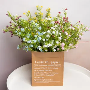 Buquê de flores decorativas para decoração de eventos de casamento, buquê de flores de plástico para o dia das mães e páscoa, 27g-30g FY20