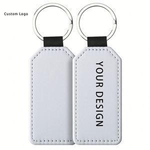 Llaveros de Acero Inoxidable con Cuero PU, Diseños Festivos Ecológicos para Navidad y Año Nuevo - Product Image 1