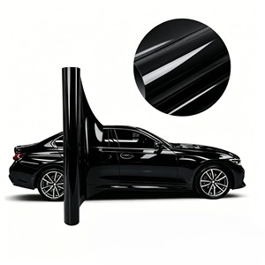 Vinilo para Envoltura de Autos, Negro Piano, Cristalino, de PVC PET de Alto Brillo, Libre de Burbujas, Resistente a los Rayos UV, para Cambio de Color de Carrocería, 1.52*16M - Product Image 1