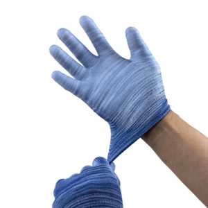 Guantes de Trabajo Recubiertos de PU Blanco <span class=keywords><strong>Premium</strong></span>, Tejidos de Nailon para Cuartos Limpios con Agarre Estriado para Ensamblaje Electrónico y Manipulación de Alimentos - Product Image 4