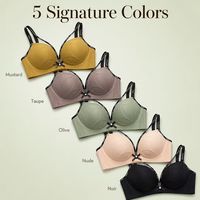 Soutien-gorge sans couture vert sauge, sans armatures, push-up, coupe 3/4, moulé, à bretelles croisées pour femme, usage quotidien, vente en gros