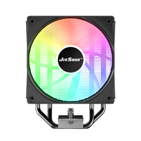 Jieshuo 4 Heat Pipe CPU Cooling Cooler Aluminium Radiator Cooler Fan pour Intel AMD Socket LGA115X Digital Display ARGB