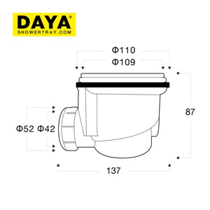 DAYA-escurridor de suelo cuadrado, cubierta de rejilla Invisible, colador, bandeja de ducha para Baño - Product Image 5