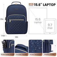 Sac à dos LOVEVOOK de haute qualité pour femmes et hommes, idéal pour l'école, le travail, les voyages, le quotidien, grande capacité, pour ordinateur portable 15,6 pouces