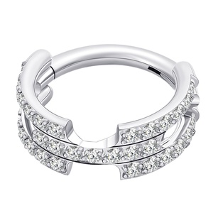 Piercing Histoires Classique PVD Or Couleur ASTM F136 Titane Articulé Segment Anneau Piercing Bijoux - Product Image 6