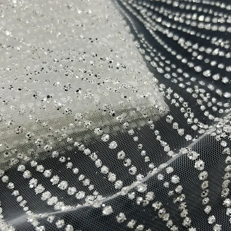 Chất lượng cao Trắng Polyester lưới Net vải tuyn vải của sân may váy tutu Bridal trang trí đám cưới Mạng che mặt chất liệu