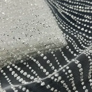 High quality White Polyester Mesh Net Tulle Fabric By the Yard Sewing Dress Tutu Bridal Wedding Decor Veil Material