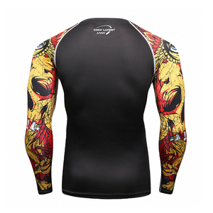 Camicie da uomo MMA BJJ Rash Guard camicie da nuoto UPF 50 + UV protezione solare magliette a maniche lunghe leggere ad asciugatura rapida - Product Image 3