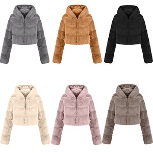 Nouveau <span class=keywords><strong>Manteau</strong></span> <span class=keywords><strong>Court</strong></span> en Fausse Fourrure à Manches Longues avec Fermeture Éclair, Style Anglais, Coupe Slim, <span class=keywords><strong>Kaki</strong></span>, pour Femme Enceinte, Tendance Européenne et Américaine - Product Image 5
