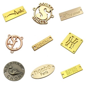 Etiqueta de metal decorativa para ropa, etiqueta de nombre de logotipo con letras de marca pequeñas personalizadas - Product Image 4
