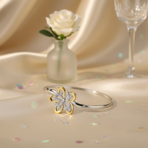 Elegante oro blanco para mujer 0.80TCW Diamante real para pulsera Brazalete de moda certificado para bodas compromisos o fiestas - Product Image 3