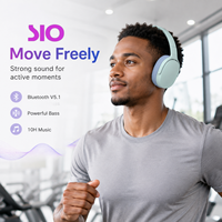 Écouteurs sans fil Bluetooth avec options multicolores, puce V5.1, 10h d'autonomie en lecture, 6h en conversation, qualité sonore stéréo HiFi