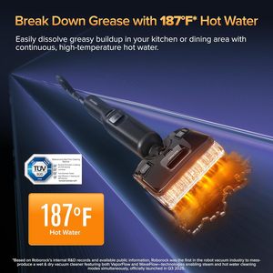 Roborock Aspirateur <span class=keywords><strong>Vapeur</strong></span> Humide/Sec Tout-en-un Laveur de Sols Lumière Bleue 194F Auto-Nettoyant 180° Inclinable Assistant IA pour Voiture - Product Image 3