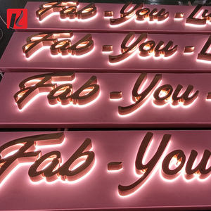 Custom Business Sign 3D De Acero Inoxidable Logo Oro 3D <span class=keywords><strong>LED</strong></span> <span class=keywords><strong>Signo</strong></span> De Gama Alta Escaparate Logo Decorativo Letras Retroiluminadas - Product Image 1