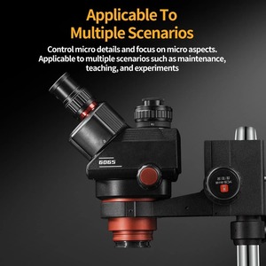 <span class=keywords><strong>Microscope</strong></span> trinoculaire YCS 6065X avec zoom continu 0,6X-6,5X, oculaire grand champ WF10X23 pour téléphones, outils de réparation de soudure de circuits imprimés - Product Image 4