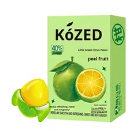 Bonbons Gélifiés Verts aux Saveurs de Mandarine et de Zeste d'Orange VC, Rafraîchissants, Boîte de 100g, Snack Populaire, Vente en Gros