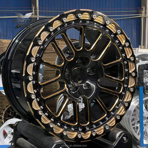 ล้อฟอร์จ XINGTU Beadlock สีทอง ขนาด <span class=keywords><strong>15</strong></span> 16 18 20 22 24 นิ้ว สำหรับออฟโรด ขอบ 5x114.3 5x130 6x139.7 5x120 สำหรับรถฟอร์ด มัสแตง จีที บีเอ็มดับเบิลยู - Product Image 2