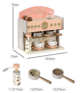 COMMIKI Macchina <span class=keywords><strong>da</strong></span> Caffè <span class=keywords><strong>Giocattolo</strong></span> in Legno <span class=keywords><strong>Set</strong></span> <span class=keywords><strong>da</strong></span> Tè Pomeridiano Gioco di Ruolo per Bambini Cucina Divertente Simulazione Macchina <span class=keywords><strong>da</strong></span> Caffè in Legno - Product Image 5