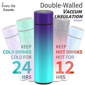 Smart Travel LED Temperature Display Vacuum Flask Thermos New Design Hot/Cold <strong>Thermal</strong> Beverages Coffee Cup <strong>Teapot</strong> for On-The-Go - Product Image 2