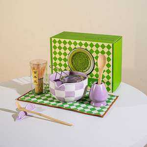 Outils de cérémonie du matcha <span class=keywords><strong>Berserk</strong></span> avec logo personnalisé, ensemble de fouets à matcha japonais 4-7-9 pièces, personnalisation en bambou naturel et céramique - Product Image 1
