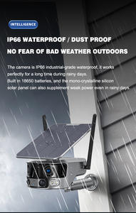 Caméra solaire 8MP 4K à double objectif Carte SIM 4G IP66 Étanche Extérieure WIFI Solaire PTZ 4G Système de caméra de vidéosurveillance à panneau solaire - Product Image 5