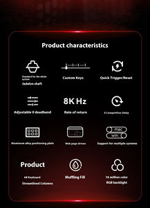Clavier de jeu filaire mécanique à axe magnétique Jade Ultra FGG MAD Fire68 avec gravure latérale, accessoires pour joueurs <span class=keywords><strong>PC</strong></span> - Product Image 6