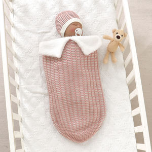 Kantong tidur bayi rajut kustom selimut bayi bedong bayi selimut bedong pembungkus tidur bayi baru lahir - Product Image 2
