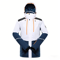 Veste de ski pour homme, imperméable, respirante, coupe-vent, sans PFC, DWR, chaude, extensible, durable, multi-poches, OEM personnalisé