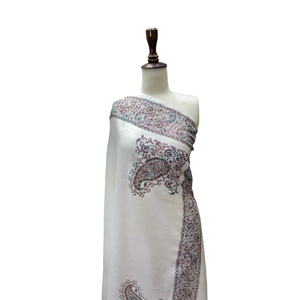 Custom Hand Stitched Embroidered <b>Shawl</b> Medium Border Premium Fabric OEM ODM Private Label Elegant Winter Fashion Factory Supply - Product Image 1